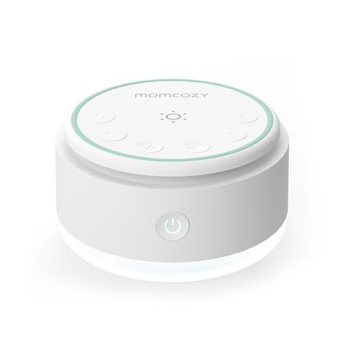 Momcozy Sound Machine für Babys, tragbares weißes Rauschen mit 20 Klängen, Touch-Licht, Schlaf-Timer und Speicherfunktion, perfekt für unterwegs und das Kinderzimmer