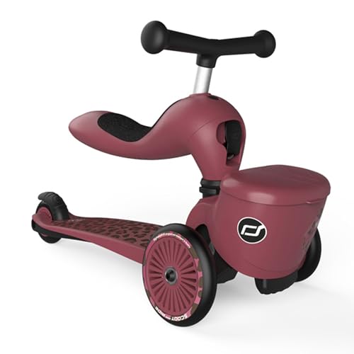 Scoot & Ride Highwaykick 1 Lifestyle Kickboard mit Sitz und Aufbewahrungsbox Kinderroller Scooter 2in1 Laufrad ab 1 2 Jahren mitwachsender Lenker Höhenverstellbar werkzeuglos Wildcat