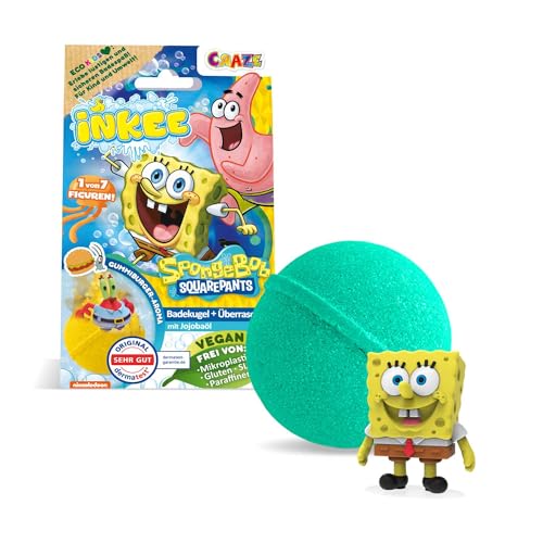 Craze INKEE SpongeBob Badebombe für Kinder, sanfte Hautpflege und zarter Schaum, 1 St.