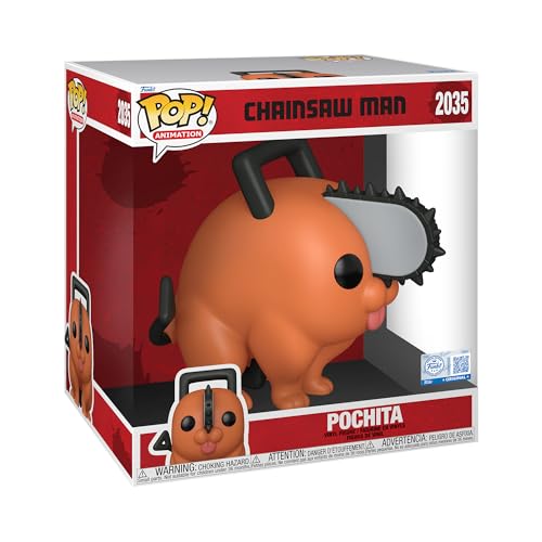 Funko Chainsaw Man Pochita (Jumbo Pop!) Vinyl Figur 2035, Sammelfigur für Anime-Fans, langlebiges Material, Unisex