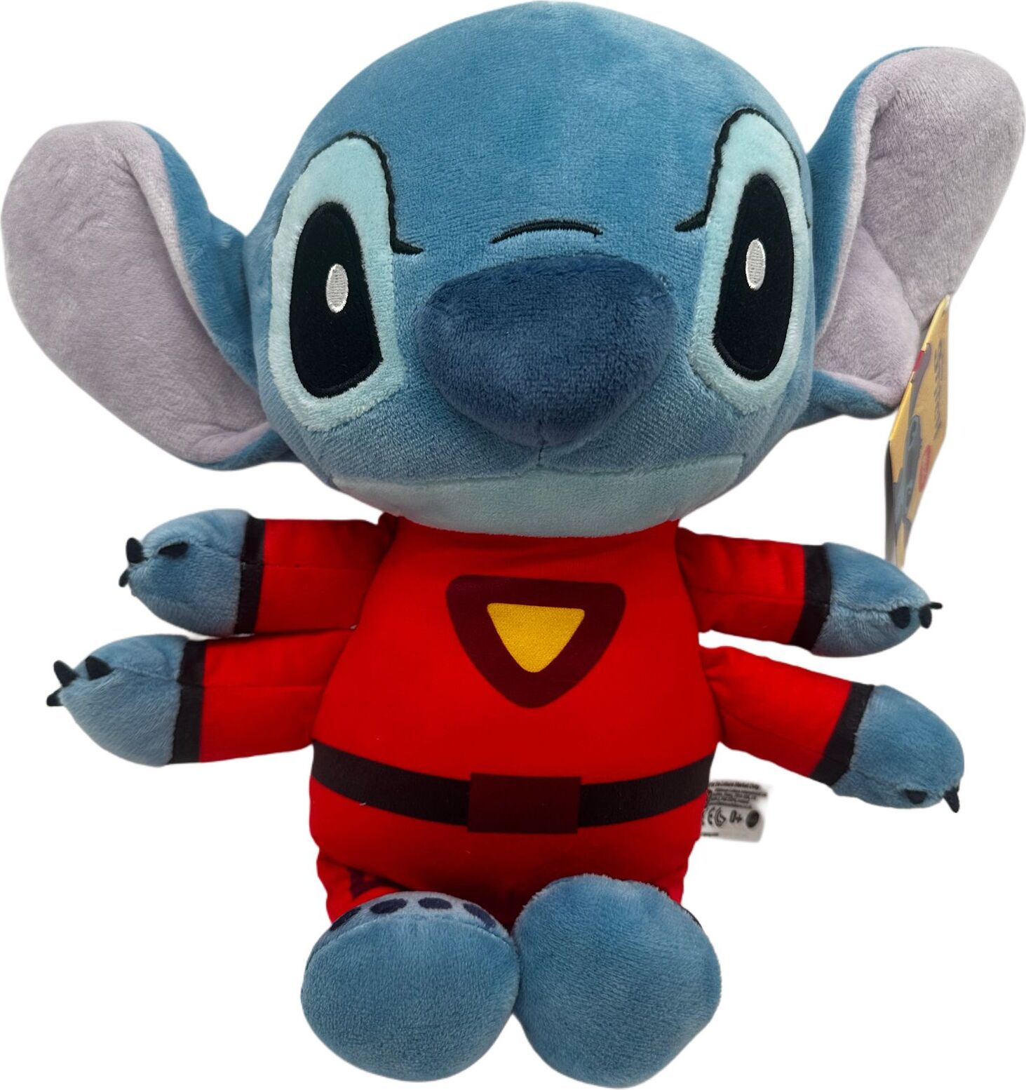 Disney Lilo und Stitch Kuscheltier XXL, Plüschtier 36 cm aus weichem Polyester, Stitch in Blau und Rot, ideal für Geschenke und Dekoration