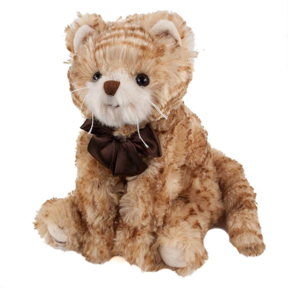 Bukowski Kuscheltier Bukowski Katze rot getigert 26 cm braune Nase Loke, Design of Sweden, superweicher Plüsch, gold, Schlenkerbeine, Handwäsche