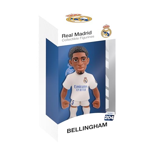 MINIX - Fußball Stars #204 - Real Madrid - Bellingham 5 - Sammelfigur 12 cm, offiziell lizenziert, PVC, 12 cm, Ausstellungsbox