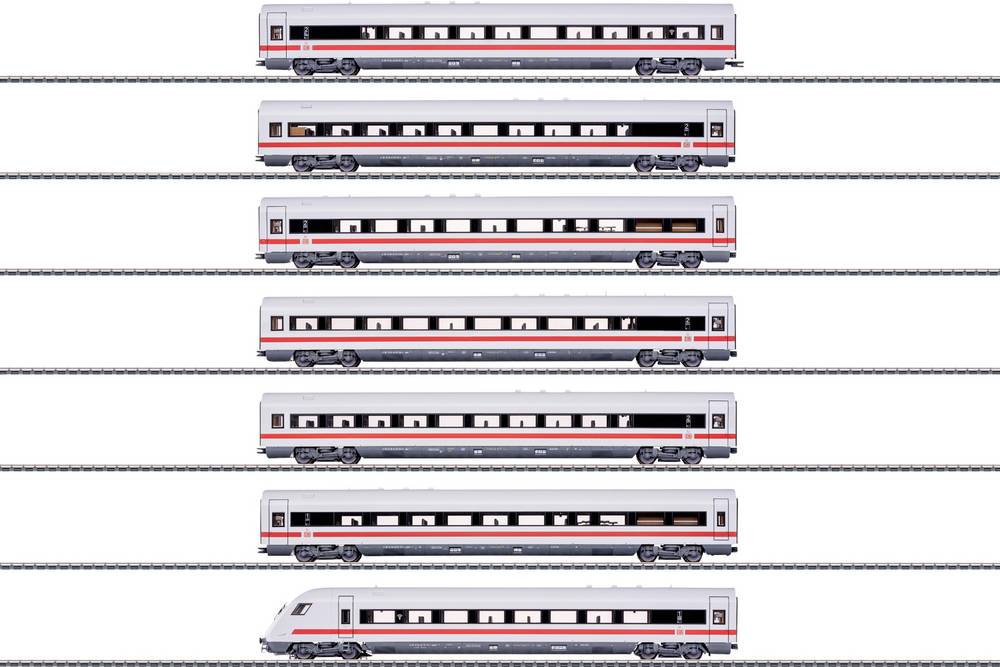 Märklin 042930 H0 ICE-Wagen-Set, 7 Wagen DB AG mit LED-Innenbeleuchtung, digital schaltbar, 2. und 1. Klasse