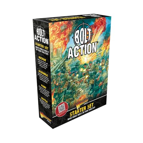 Warlord Games Bolt Action Starter Set | Deutsche Grenadiere und US Rangers, doppelseitige Kampfmatte - Spiel Zubehör