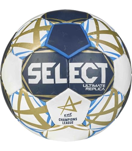 Select Handball Replica EHF Champions League V25, handgenähter Trainingsball aus HPU 1000, gute Griffigkeit, null-Flügel-Blase aus Naturlatex