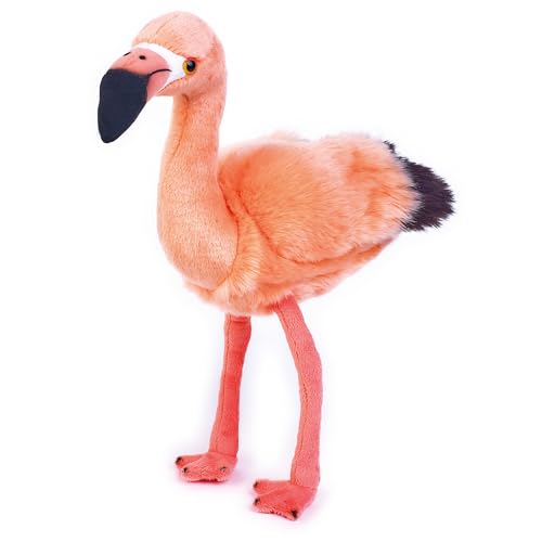 Bresser Freek Vonk x Bresser Flamingo Frida Kuscheltier, 35 cm, aus recycelten Materialien, waschbar bei 30°C