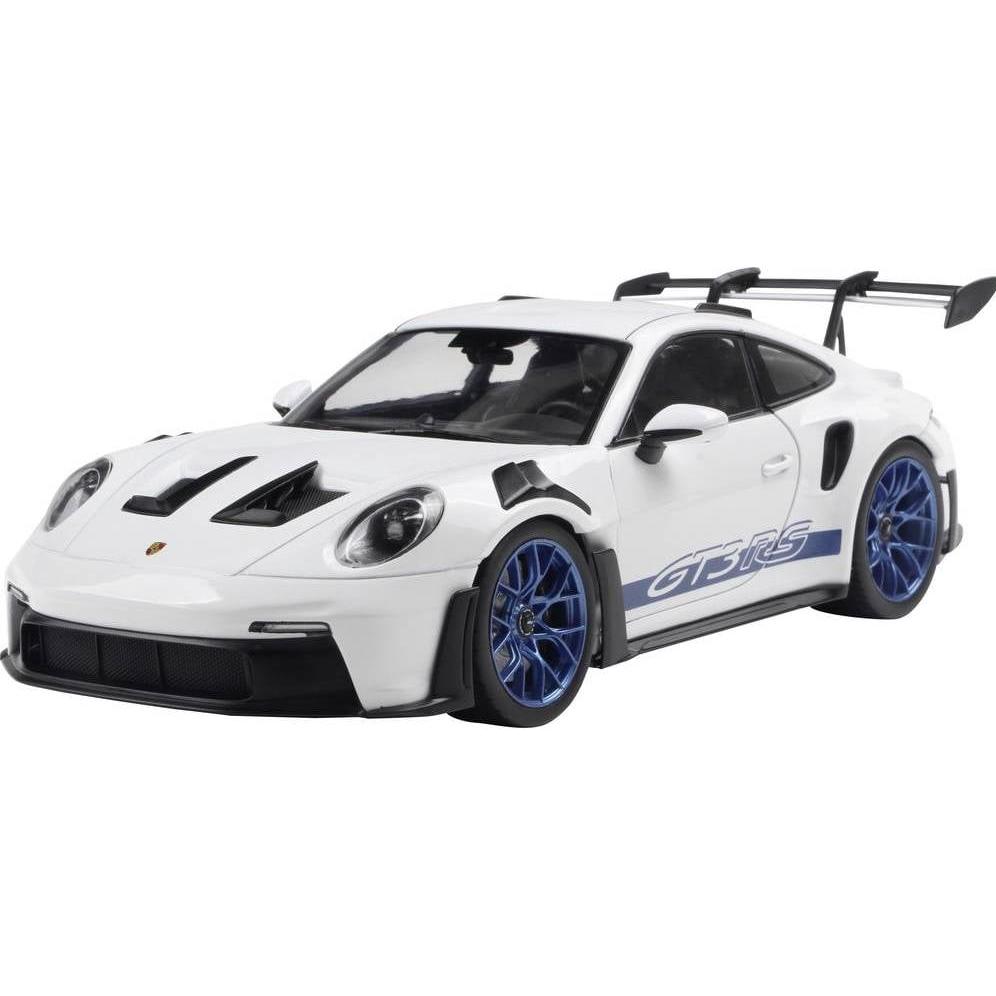 Solido 1:18 Porsche 911 GT3 RS 2024, detailliertes Modellfahrzeug in Weiss und Blau