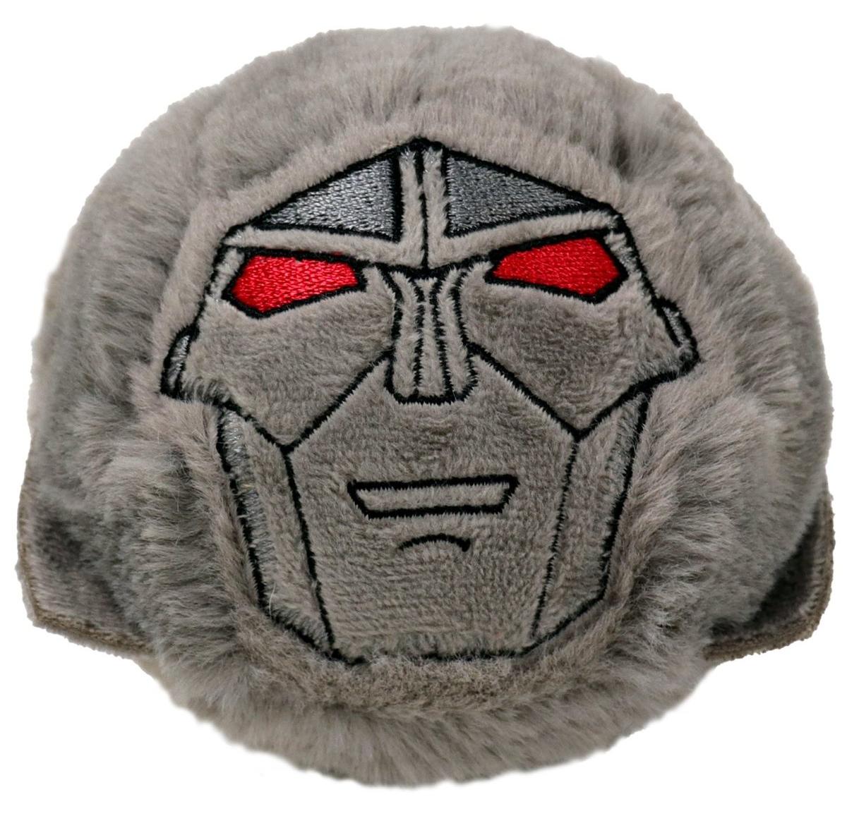 TY Deutschland GmbH Plüsch Transformers Beanie Bouncers Megatron, Decepticon-Plüschtier mit grauem Fell und Bounce-Funktion