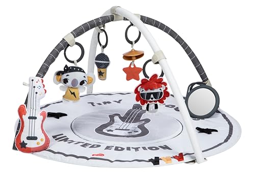 Tiny Love Roll With Me Gymini, groovige vom Rock'n'roll inspirierte Spielmatte Baby mit Musik, 0-36 Monate, Spieldecke Baby, 20 Aktivitäten, Musikmobile für unterwegs, verstellbare Bögen, Tiny Rockers, bunte Spielbögen
