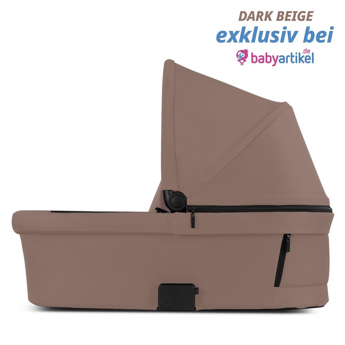 ABC Design Tragewanne für Neugeborene, faltbar, mit CozyCloud Matratze und UV-Schutz 50+, passend für Zoom, Samba und Salsa Run, Dark Beige