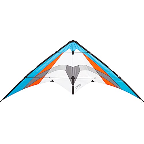 HQ HIGH QUALITY DESIGN HQ 116777 - Trek, Zweileiner Lenkdrachen Allround, 86x197cm, inkl. 50kp Dyneemaschnüre 2x25m auf Winder mit Schlaufen, 2-6 Beaufort
