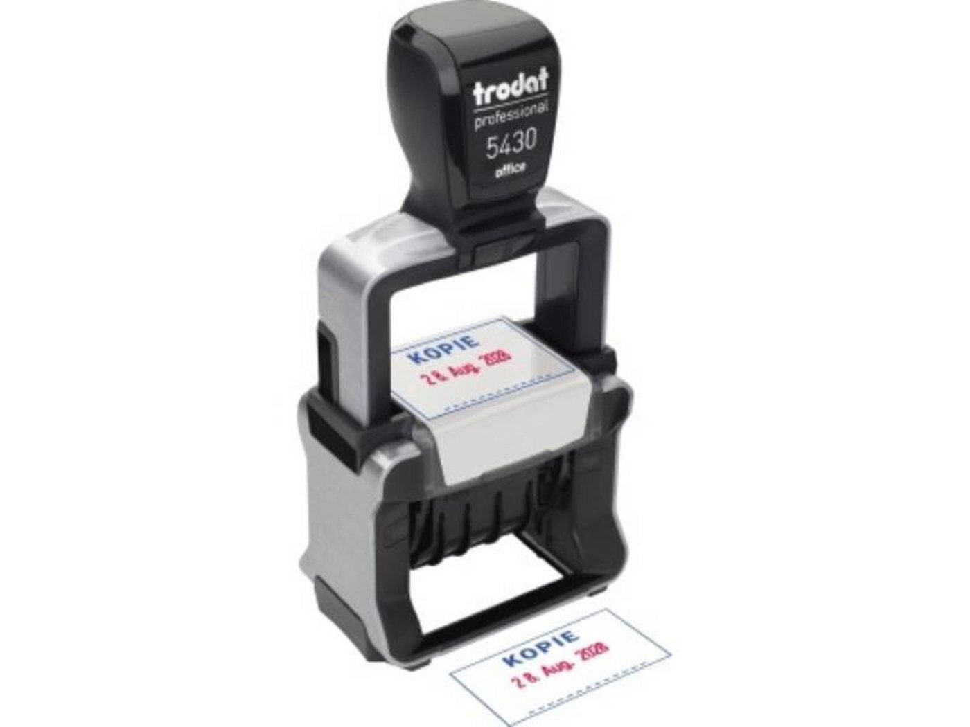 TRODAT Stempel TRODAT 51543024 trodat® Datumsstempel Office Professional&trade, optimierte Textplattenführung, sauberer trodatkissen®-Wechsel, schwarz