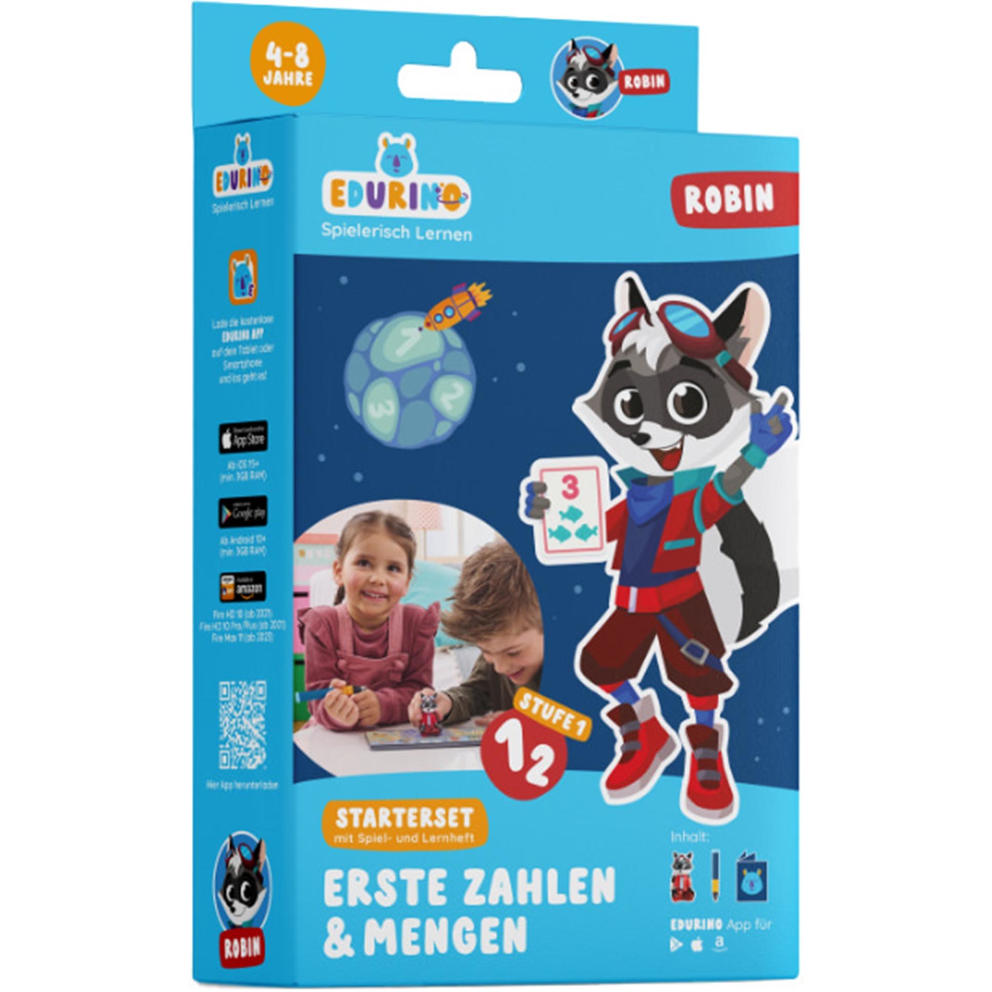 Edurino Starterset Robin, Digitales Lernspiel mit haptischer Figur und Eingabestift (Deutsch)