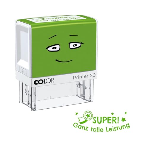 COLOP Motivstempel NIO School, selbstfärbend mit Motivationsmotiv, Abdruckgröße 38 x 14 mm