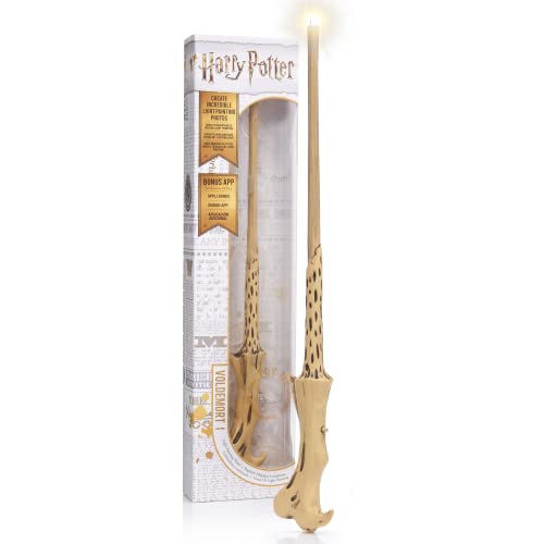 Wow! Wizarding World Harry Potter - Voldemorts Lichtmal-Zauberstab, Lumos LED-Lichtspitze, 40 cm Länge