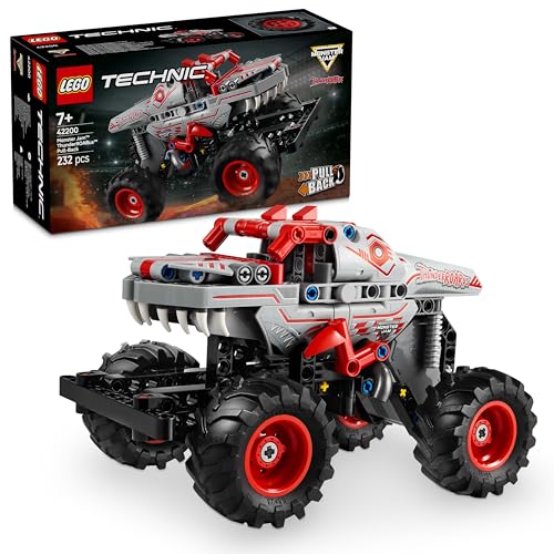 LEGO Technic 42200 Monster Jam™ ThunderROARus™, Spielzeug-Monstertruck mit Rückziehmotor, Mehrfarbig, 232 Teile