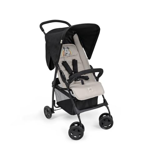hauck Buggy Sport Disney Mickey & Minnie Black, federleichter Reisebuggy 5,9 kg mit Liegefunktion, zusammenklappbar, Einkaufskorb bis 3 kg, für Kinder ab Geburt bis 15 kg