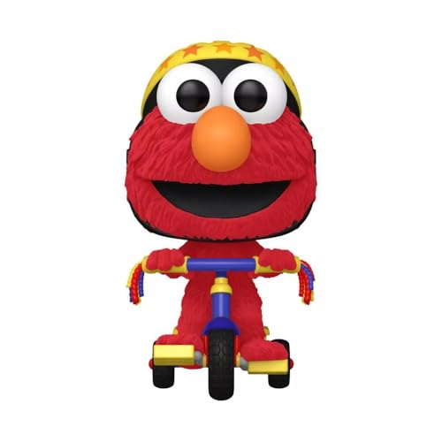 Funko POP Rides: Sesame Street Elmo on Trike Flocked 2024 Target with Exclusive Vinyl-Figur, Rot