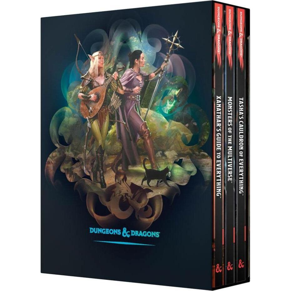 Asmodée Dungeons & Dragons - 5th Rules Expansion Gift Set, Abenteuerbuch "Die Wildnis jenseits des Hexenlichts" mit Posterkarte, Englisch, für Charaktere Stufe 1-8