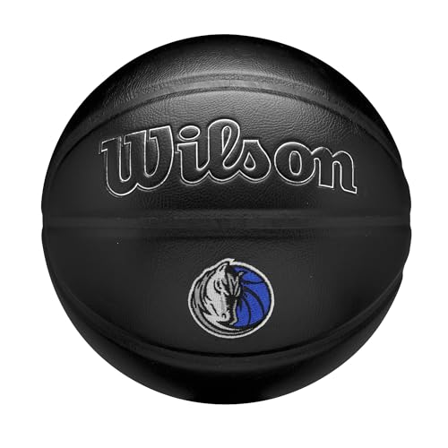 Wilson NBA Basketball Dallas Mavericks, Lederverbundstoff mit gesticktem Mannschaftswappen, für Innenbereich