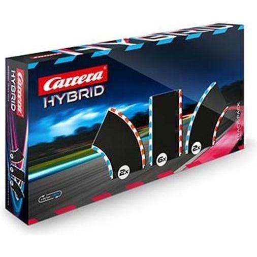Carrera Hybrid Track Pack 1 Extension, modulares Rennbahn Zubehörset aus dunkelgrauem ABS-Kunststoff für Carrera Digital 132, Evolution und GO mit Click & Drive Verbindungssystem