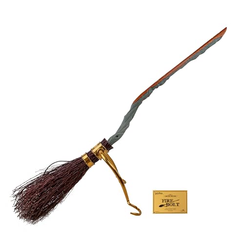 Cinereplicas® Harry Potter Replik 1/1 Feuerblitz Flugbesen 2022 Edition, filmgetreue Nachbildung mit Stiel aus Gummiholz und Borsten aus Birke und Rattan