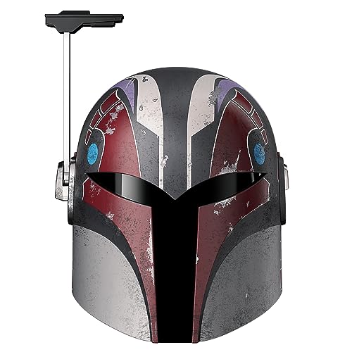 Star Wars The Black Series Sabine Wren elektronischer Premium Helm für Rollenspiel, Nachteulen Mandalorianer Design, Lichte Effekte, gepolsterte Innenausstattung
