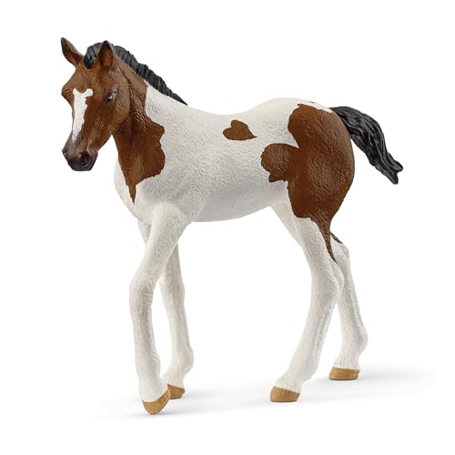 Schleich Paint Horse Fohlen (14899) - Horse Club, geschecktes Fohlen mit herzförmigem Fleck, Abmessungen 8,3 x 2,9 x 7,7 cm, erschienen 2025