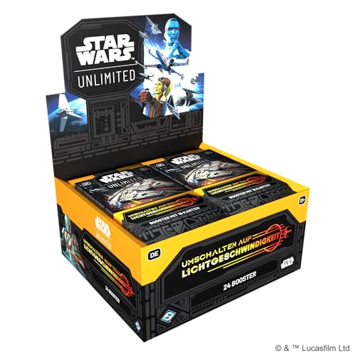 Fantasy Flight Games Star Wars: Unlimited TCG Umschalten auf Lichtgeschwindigkeit BOOSTER DISPLAY (24 Packs) - Sammelkarten Set 4 für Kinder und Erwachsene, Deutsch