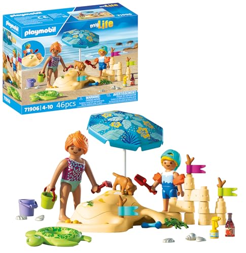 Playmobil® 71906 - Familienspaß am Strand, inklusive Figuren und Zubehör für kreatives Spielen