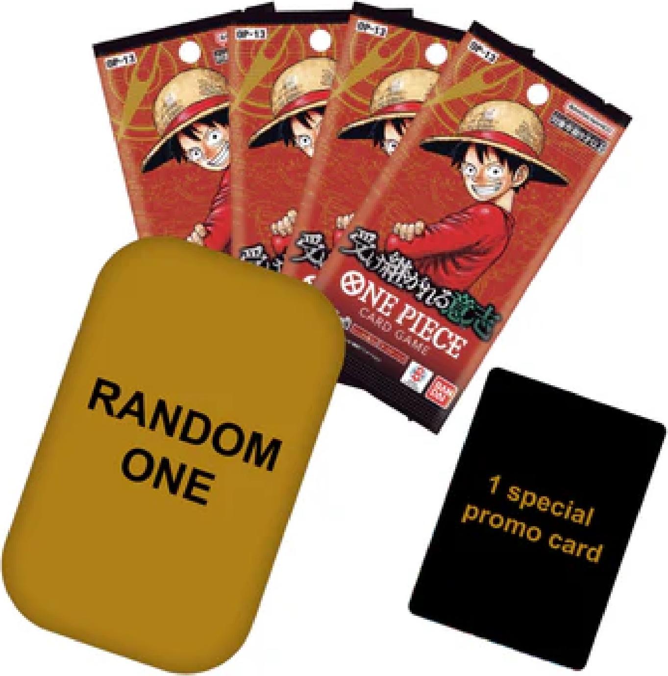 Bandai One Piece Mini-Tin Pack Set Vol. 2, Sammelkartenset mit 3 Tins, exklusive Promo-Karten und 4 OP-13 Boosterpacks