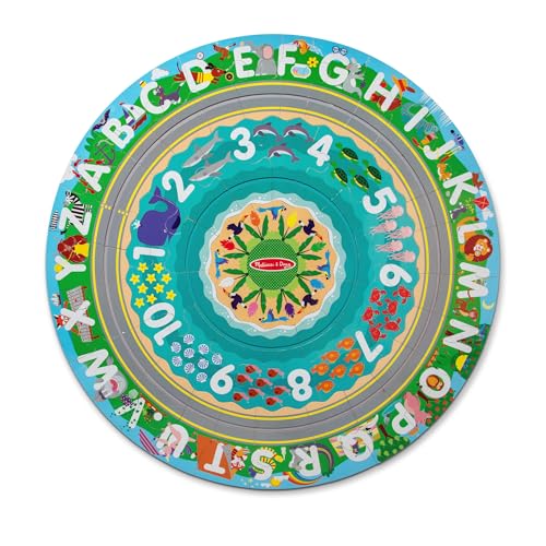 Melissa & Doug Bodenpuzzle Schienen rund um die Küste aus Karton und aufziehbare Fahrzeuge – 48 Teile, interaktives Lernspielzeug für Kinder ab 3 Jahren