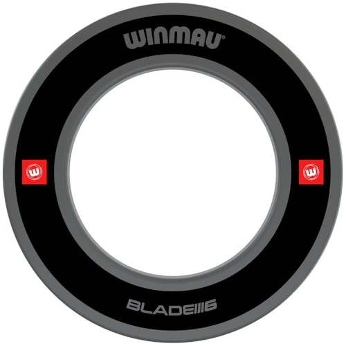 Winmau Catchring Pro-Line 1.0 - 4457, Auffangring für Dartspiele, schwarz / anthrazit, Durchmesser 68 cm, schützt Wand und Boden