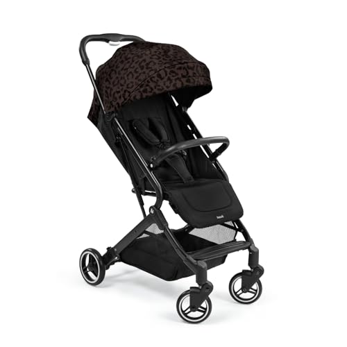 hauck Travel N Care, Leo Schwarz - Reise Buggy mit Liegefunktion, für Kinder ab Geburt bis 22 kg, leicht 6,9 kg, klein zusammenklappbar, UPF 50+, große Einkaufskorb bis 3 kg