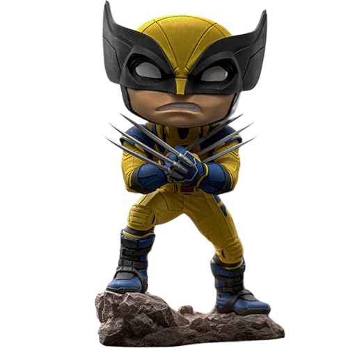 Iron Studios Minico Wolverine Deadpool and Wolverine Statue, 14 cm - Offiziell lizenziert, handbemalt, perfekt für Sammler - Mehrfarbig