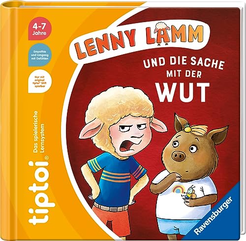 Ravensburger tiptoi® Buch - Lenny Lamm und die Sache mit der Wut, interaktive Erzählung über Emotionen für Kinder