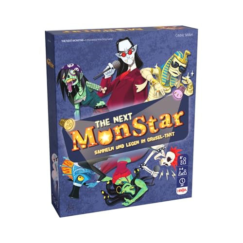 HABA The Next MonStar – Strategisches Sammel- & Legespiel mit Grusel-Soundtrack, ab 8 Jahren, ideal für Familien und Freunde