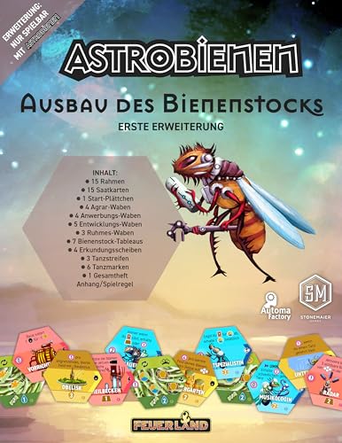Feuerland Spiele Astrobienen - Ausbau des Bienenstocks Erweiterung für Brettspiel, nicht eigenständig spielbar