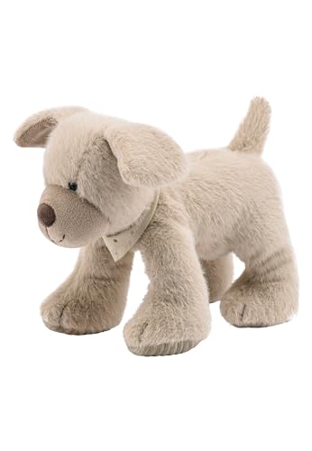 Sterntaler® Kuscheltier Hund Lucky, M, aus extra kuscheligem Flausch mit Rassel, ideal ab Geburt