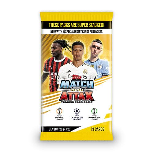 TOPPS Match Attax UCL-Kartenumschlag 24–25 x 24, hochwertiges und langlebiges Sammelkarten Zubehör