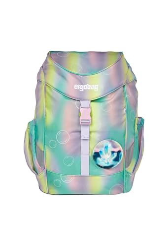 Ergobag Mini Kindergartenrucksack, ergonomische Tasche für A4 Unterlagen, mehrfarbig mit Reflektoren und Fläschchenfach