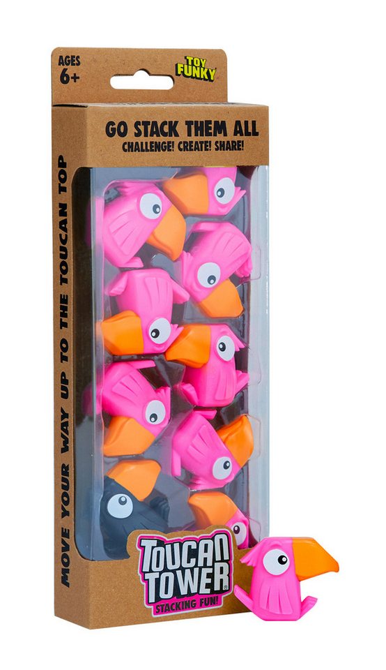Toucan Tower® Stapelspielzeug, 9-teiliges Tukan-Turm Set für Balance- und Geschicklichkeitsspiele