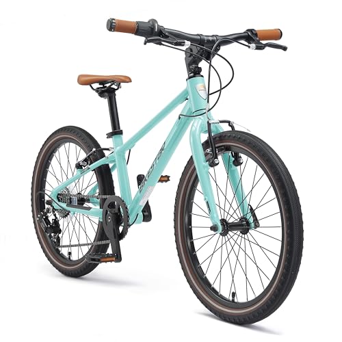 BIKESTAR Leichtgewicht 8 kg Kinder Fahrrad Aluminium ab 6 Jahre | 20 Zoll 7 Gang Shimano | Mint