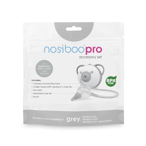 Nosiboo Pro Accessory Set, Zubehörset für Nasensauger mit Colibri-Kopf, Saugspitzen und Filter