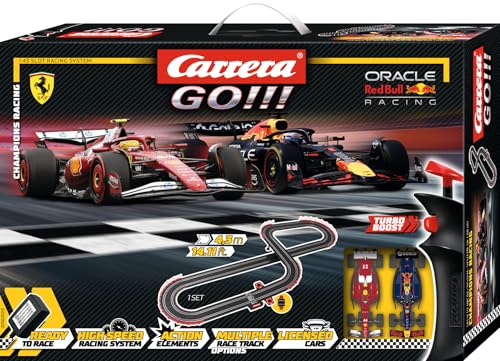 Carrera Champion's Racing, Rennbahn-Set für Formel 1-Duelle, hochwertige Qualität, einfach zu bedienen, modernes Design