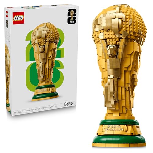 LEGO Offizieller Pokal der FIFA Fußball-Weltmeisterschaft 2026, 3D DIY Modell mit exklusiver Minifigur und interaktivem Baupass, für Fans ab 12 Jahren