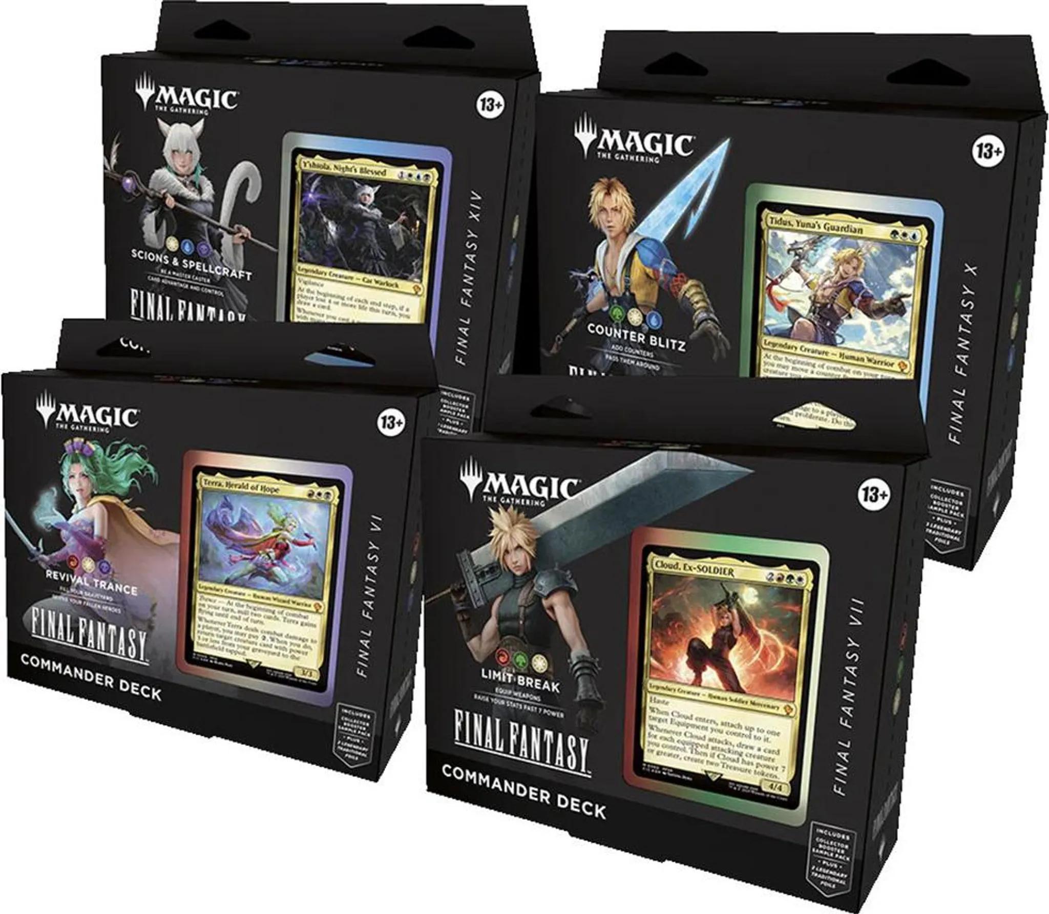 Wizards of the Coast Magic: The Gathering Commander: FINAL FANTASY Deck mit 100 Karten, inklusive 25 neuen Magic-Karten und Illustrationen aus Final Fantasy VI, VII, X und XIV