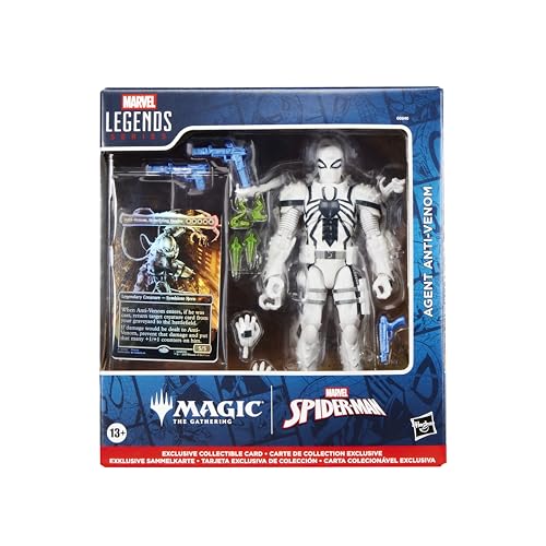 Hasbro Marvel Legends Series, Magic: The Gathering Agent Anti-Venom Action-Figur mit 14 Accessoires und exklusiver Foil Sammelkarte, 15 cm