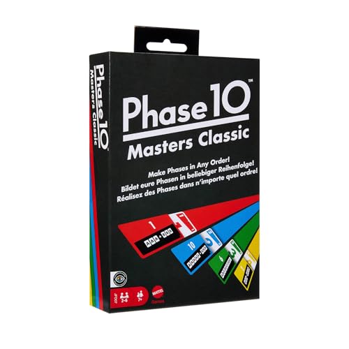 MATTEL GAMES Phase 10 Masters Classic, Kartenspiel mit neuen Spielvarianten, Mehrfarbig